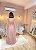 VESTIDO LONGO MICROTULE DECOTE V COM CAPA PALA ROSE - Imagem 2