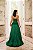 VESTIDO LONGO ZIBELINE TOMARA QUE CAIA PEITO DRAPEADO DETALHE ABAIXO DO BUSTO COM LAÇO NA LATERAL VERDE ESMERALDA - Imagem 2