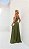 VESTIDO PLISSADO TOMARA QUE CAIA DETALHE V NA CINTURA VERDE OLIVA - Imagem 2
