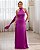 VESTIDO LONGO GOLA ALTA SEDA COM AMARRAÇÃO COSTA NUA FUCSIA - Imagem 1