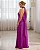 VESTIDO LONGO GOLA ALTA SEDA COM AMARRAÇÃO COSTA NUA  FUCSIA - Imagem 2