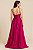 VESTIDO LONGO ZIBELINE ALCINHA COM AMARRAÇÃO NAS COSTAS FUCSIA - Imagem 2