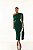 VESTIDO MIDI PRADA COM ELASTANO OMBRO A OMBRO COM CAPA VERDE ESMERALDA - Imagem 1