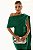 VESTIDO MIDI PRADA COM ELASTANO OMBRO A OMBRO COM CAPA VERDE ESMERALDA - Imagem 2