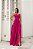 VESTIDO ZIBELINE TOMARA QUE CAIA DECOTE EM V COM BUSTO DRAPEADO FUCSIA - Imagem 2