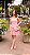 VESTIDO TOMARA QUE CAIA CREPE COM SAIA DE TULE ROSE - Imagem 1