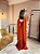 VESTIDO CREPE ALCINHA COM CAPA DIVERSA  TERRACOTA - Imagem 2