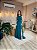 VESTIDO CREPE ALCINHA COM CAPA DIVERSA VERDE ESMERALDA - Imagem 2