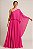 VESTIDO LONGO MICROTULE OMBRO SÓ  COM DETALHE CAPA PINK - Imagem 1