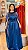 VESTIDO LONGO MICROTUILE COM BRILO COM MANGA CAPA AZUL MARINHO - Imagem 2