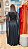 VESTIDO LONGO MICROTUILE COM BRILO COM MANGA CAPA  PRETO - Imagem 2