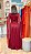 VESTIDO LONGO MICROTUILE COM BRILO COM MANGA CAPA  MARSALA - Imagem 2