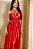 VESTIDO LONGO FRENTE ÚNICA CETIM COM AMARRAÇÃO NAS COSTAS VERMELHO - Imagem 1