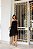 VESTIDO MIDI CHIFFON COM CAMADAS PRETO - Imagem 1