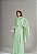 VESTIDO CREPE ALCINHA COM DECOTE V CAPA GOLA ALTA VERDE CLARO - Imagem 1
