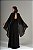 VESTIDO CREPE ALCINHA COM DECOTE V CAPA GOLA ALTA PRETO - Imagem 3