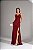 VESTIDO CREPE ALCINHA COM DECOTE V CAPA GOLA ALTA MARSALA - Imagem 2