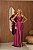 VESTIDO ZIBELINE TOMARA QUE CAIA COM DETALHE DRAPEADO NO BUSTO SAIA COM FENDA FUCSIA - Imagem 1