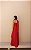 VESTIDO LONGO CHIFFON COM ECHARPE DETALHE PEPLUM COM CAMADAS VERMELHO - Imagem 3