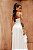 VESTIDO LONGO ALCINHA CHIFFON BABADOS NA LATERAL COM DECOTE V BRANCO - Imagem 2