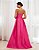 VESTIDO ZIBELINE LONGO ALCINHA COM SAIA AMPLA  E ESTRUTURADA DECOTE V PINK - Imagem 2