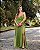 VESTIDO LONGO CREPE SEDA ALCINHA BUSTO DRAPEADO VERDE CLARO - Imagem 3