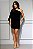 VESTIDO CURTO CREPE UM OMBRO SÓ ESTILO CAPA PRETO - Imagem 1