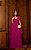 VESTIDO LONGO CHIFFON PLISSADO ALCINHA CAPA FUCSIA - Imagem 2
