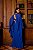 VESTIDO LONGO CHIFFON PLISSADO ALCINHA CAPA AZUL ROYAL - Imagem 3