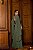 VESTIDO LONGO CHIFFON PLISSADO ALCINHA CAPA VERDE OLIVA - Imagem 2