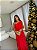 VESTIDO CHIFFON OMBRO SÓ COM BABADOS LATERAIS VERMELHO - Imagem 2