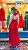 VESTIDO LONGO CREPE SEDA FRENTE ÚNICA PLISSADO VERMELHO - Imagem 3