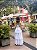 VESTIDO LONGO ALCINHA BABADO TRÊS MARIAS COM AMARRAÇÃO NAS COSTAS BRANCO - Imagem 2