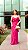 VESTIDO LONGO CHIFFON DE ALCINHA COM BABADOS FUCSIA - Imagem 1