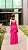 VESTIDO LONGO CHIFFON DE ALCINHA COM BABADOS FUCSIA - Imagem 3