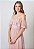 VESTIDO LONGO TULE POÁ OMBRO A OMBRO ROSE - Imagem 1