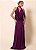 VESTIDO LONGO GOLA BOBA SEDA ROXO - Imagem 1