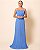 VESTIDO LONGO PLISSADO TOMARA QUE CAIA COSTAS NUA AZUL SERENITY - Imagem 1