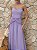 VESTIDO LONGO CHIFFON COM DECOTE V PLISSADO COM DETALHE NA CINTURA LILÁS - Imagem 2