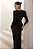 VESTIDO LONGO COM CINTURA MARCADA DETALHE NA LATERAL PRETO - Imagem 3