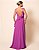 VESTIDO LONGO CHIFFON  ALCINHA COM FENDA E BABADO DETALHE BABADO NAS COSTAS FUCSIA - Imagem 2