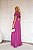 VESTIDO LONGO PLISSADO DECOTE ASSIMÉTRICO COM CINTURA MARCADA  FUCSIA - Imagem 2