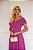 VESTIDO LONGO PLISSADO DECOTE ASSIMÉTRICO COM CINTURA MARCADA  FUCSIA - Imagem 3