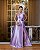 VESTIDO LONGO ZIBELINE BUSTO DRAPEADO DETALHE FLOR NA CINTURA LILÁS - Imagem 2