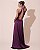 VESTIDO SEDA FRENTE ÚNICA GOLA MODELO COLAR ROXO - Imagem 2