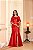VESTIDO LONGO ZIBELINE TOMARA QUE CAIA ACOMPANHA MANGA REMOVIVEL VERMELHO - Imagem 1