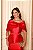 VESTIDO LONGO ZIBELINE TOMARA QUE CAIA ACOMPANHA MANGA REMOVIVEL VERMELHO - Imagem 3