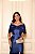 VESTIDO LONGO ZIBELINE TOMARA QUE CAIA ACOMPANHA MANGA REMOVIVEL AZUL ROYAL - Imagem 2