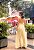 VESTIDO  CHIFFON FRENTE ÚNICA GOLA BOBA AMARELO - Imagem 2