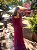 VESTIDO LONGO ALCINHA COM CAPA REMOVÍVEL DRAPEADO NA LATERAL FUCSIA - Imagem 3